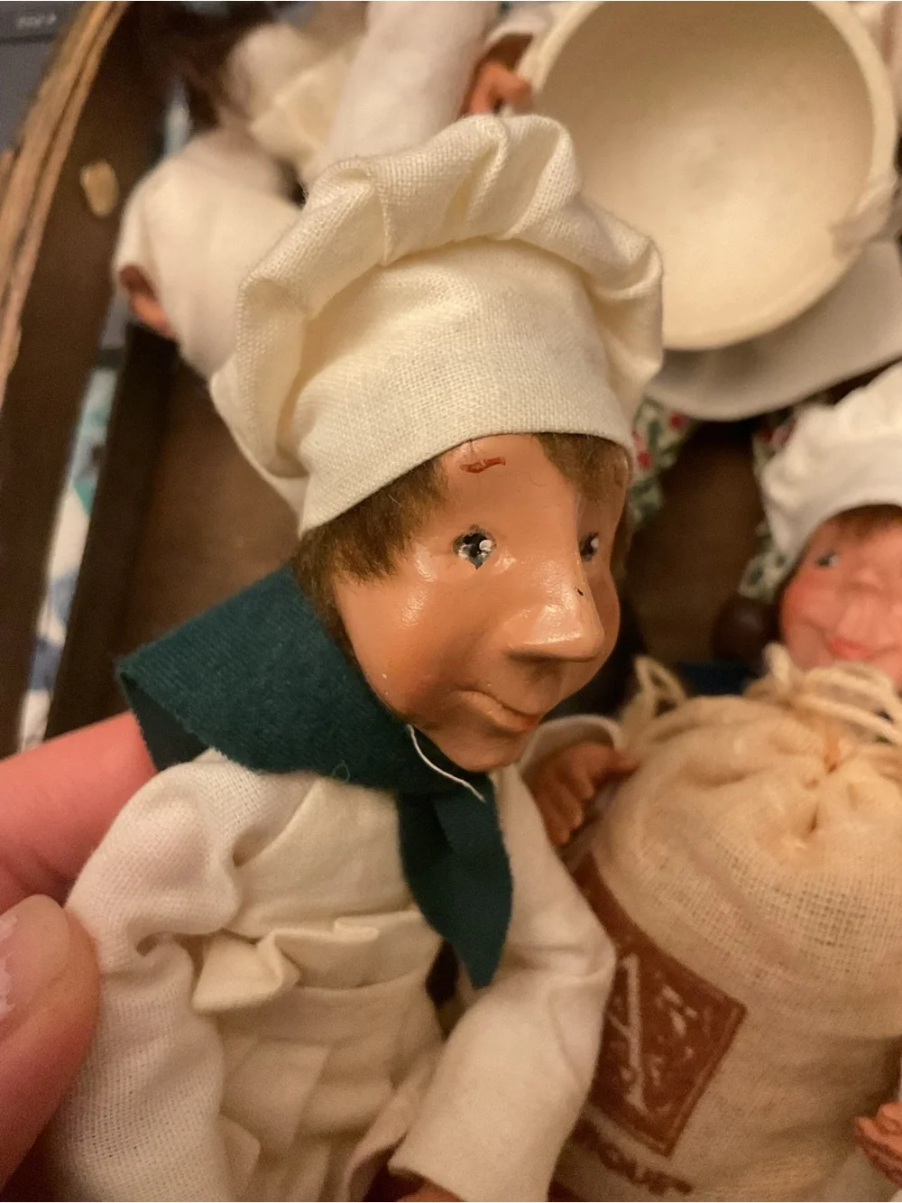 Rare Find Vtg Byers Choice Kindle Creations Lot of 8 Christmas Chef Ornaments